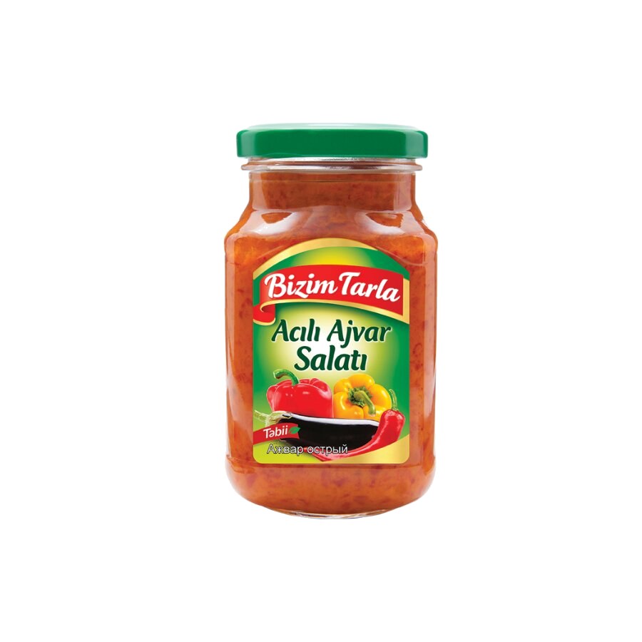 Bizim Tarla Pikantny Ajvar 315g — naturalne przetwory Bizim Tarla z Azerbejdżanu i Turcji