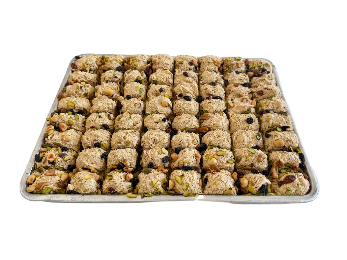 Chałwa sezamowa bakalie krojona jak Baklava – taca 5kg