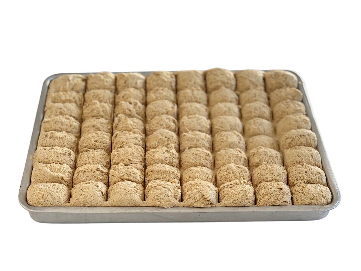 Chałwa sezamowa waniliowa krojona jak Baklava – taca 5kg