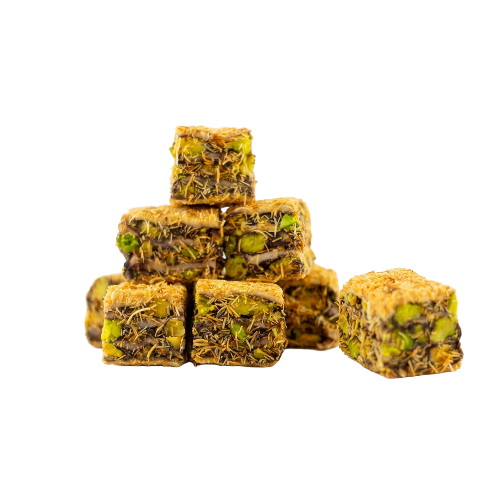 Lokum Baklawa z czekoladą, pistacjami oraz kadaifem