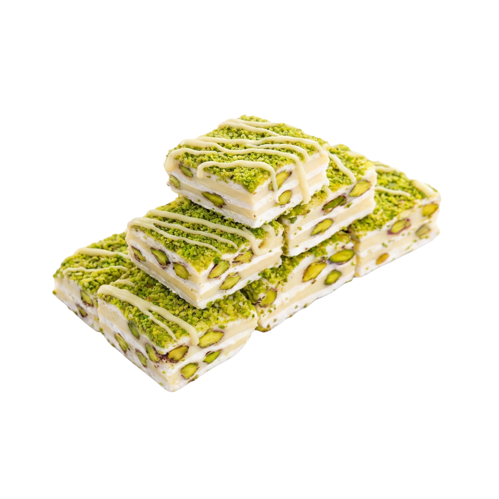 Lokum Baklawa z białą czekoladą i pistacjami