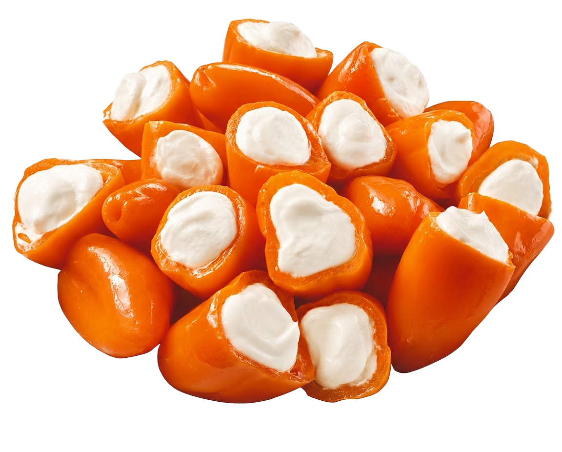 Papryczki miodowe nadziewane serem